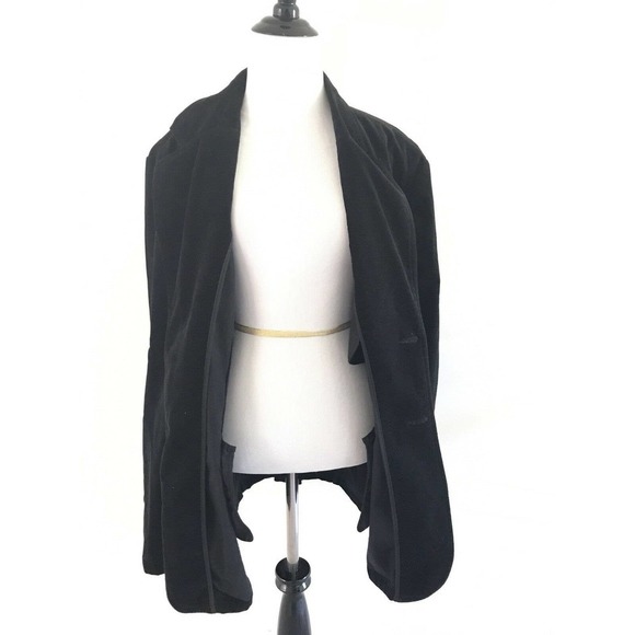 Positano | Mens Size XL Black Corduroy Sport Jacket Two Button Blazer Collar - Picture 1 of 11